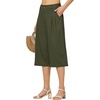 image:imageWillit Womens Linen Pleated Capri PantsArmy Green