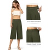 image:imageWillit Womens Linen Pleated Capri PantsArmy Greenupdate