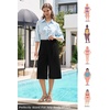 image:imageWillit Womens Linen Pleated Capri PantsBlack