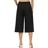 image:imageWillit Womens Linen Pleated Capri PantsBlack