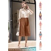 image:imageWillit Womens Linen Pleated Capri PantsCaramel