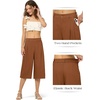 image:imageWillit Womens Linen Pleated Capri PantsCaramelupdate