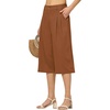 image:imageWillit Womens Linen Pleated Capri PantsCaramelupdate