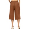 image:imageWillit Womens Linen Pleated Capri PantsCaramelupdate