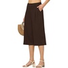 image:imageWillit Womens Linen Pleated Capri PantsDark Brown