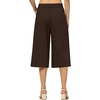 image:imageWillit Womens Linen Pleated Capri PantsDark Brown