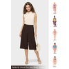 image:imageWillit Womens Linen Pleated Capri PantsDark Brownupdate