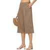 image:imageWillit Womens Linen Pleated Capri PantsDeep Khaki