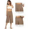 image:imageWillit Womens Linen Pleated Capri PantsDeep Khakiupdate