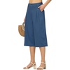 image:imageWillit Womens Linen Pleated Capri PantsDenim Blueupdate