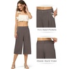 image:imageWillit Womens Linen Pleated Capri PantsGrayupdate