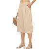 image:imageWillit Womens Linen Pleated Capri PantsKhaki