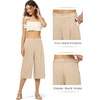 image:imageWillit Womens Linen Pleated Capri PantsKhaki