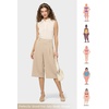 image:imageWillit Womens Linen Pleated Capri PantsKhakiupdate