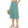 image:imageWillit Womens Linen Pleated Capri PantsLake Green