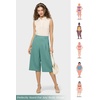 image:imageWillit Womens Linen Pleated Capri PantsLake Green
