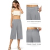 image:imageWillit Womens Linen Pleated Capri PantsLight Gray