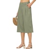 image:imageWillit Womens Linen Pleated Capri PantsSage Greenupdate