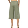 image:imageWillit Womens Linen Pleated Capri PantsSage Greenupdate