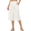 image:imageWillit Womens Linen Pleated Capri PantsWhite