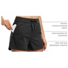 image:imageWillit Womens Shorts Hiking Athletic Shorts Comfy Casual with Pockets 25Black