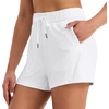 image:imageWillit Womens Shorts Hiking Athletic Shorts Comfy Casual with Pockets 25White