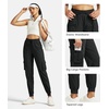 image:imageWillit Womens Studio Jogger Cargo Workout Hiking Track Pants Lightweight Athletic Dance Tapered Pants Quick DryBlack