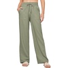 image:imageWillit Women Linen Pants Wide Leg Palazzo Trousers 29 Sage Green M