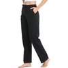 image:imageWillit Womens Cotton Sweatpants with Pockets Straight Leg Lounge PantsBlack