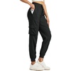 image:imageWillit Womens Studio Jogger Cargo Workout Hiking Track Pants Lightweight Athletic Dance Tapered Pants Quick DryBlack