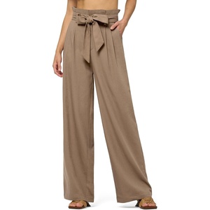 image:imageWillit Women Linen Pants Casual Wide Leg Dress Pants 283032Deep Khaki