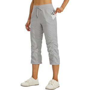 image:imageWillit Womens Capri Pants QuickDry Hiking PantsLight Gray
