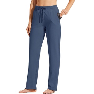image:imageWillit Womens Cotton Sweatpants with Pockets Straight Leg Lounge PantsDusty Blue
