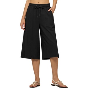 image:imageWillit Womens Linen Capri PantsBlack