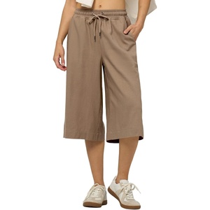 image:imageWillit Womens Linen Capri PantsDeep Khakiupdate