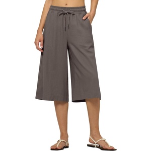 image:imageWillit Womens Linen Capri PantsGray