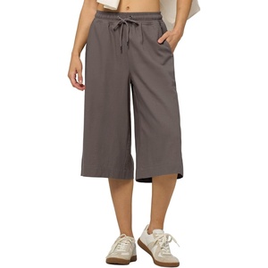 image:imageWillit Womens Linen Capri PantsGrayupdate