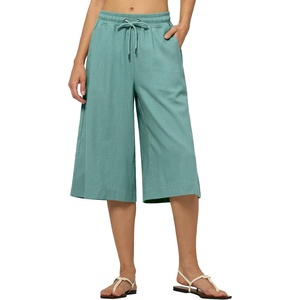 image:imageWillit Womens Linen Capri PantsLake Green