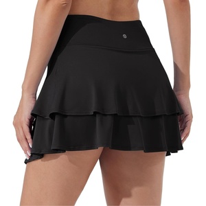 image:imageWillit Womens Tennis Skirts Skorts Pleated Athletic Ruffle Mini Running Skirts with ShortsBlack