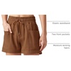 image:imageWillit Womens 4 Linen Blend Casual ShortsCaramel