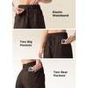 image:imageWillit Womens 4 Linen Blend Casual ShortsDark Brown