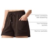 image:imageWillit Womens 4 Linen Blend Casual ShortsDark Brown