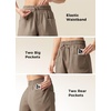 image:imageWillit Womens 4 Linen Blend Casual ShortsDeep Khakiupdate