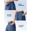 image:imageWillit Womens 4 Linen Blend Casual ShortsDenim Blue