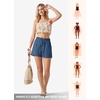 image:imageWillit Womens 4 Linen Blend Casual ShortsDenim Blue