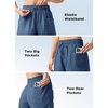 image:imageWillit Womens 4 Linen Blend Casual ShortsDenim Blueupdate