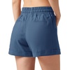 image:imageWillit Womens 4 Linen Blend Casual ShortsDenim Blueupdate