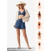 image:imageWillit Womens 4 Linen Blend Casual ShortsDenim Blueupdate