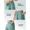 image:imageWillit Womens 4 Linen Blend Casual ShortsLake Greenupdate