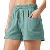 image:imageWillit Womens 4 Linen Blend Casual ShortsLake Greenupdate